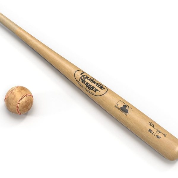Baseball and Wooden Baseball Bat