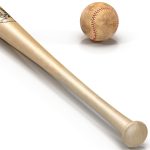 Baseball and Wooden Baseball Bat