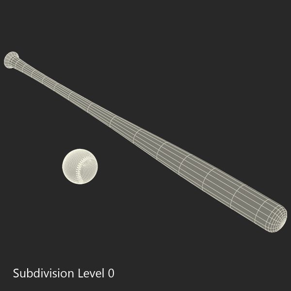 Baseball and Wooden Baseball Bat