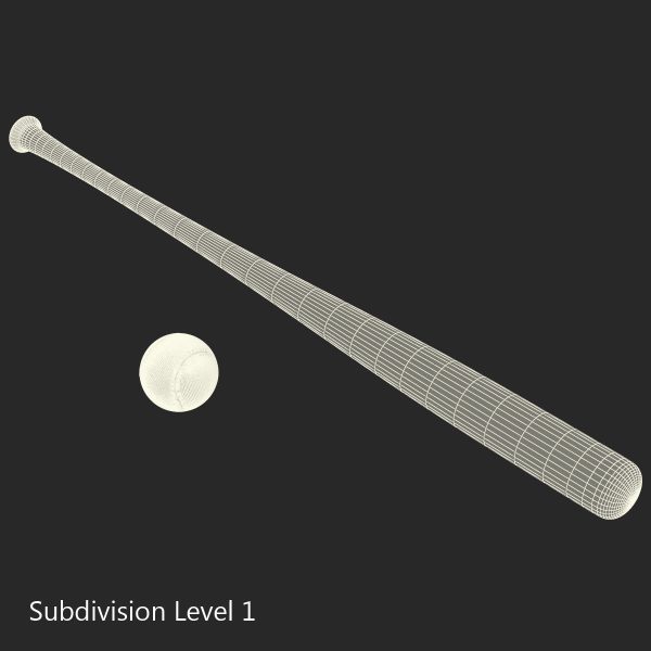 Baseball and Wooden Baseball Bat