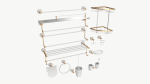 Bathroom Accessory Set Shelf Hanger