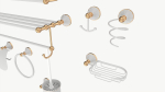 Bathroom Accessory Set Shelf Hanger
