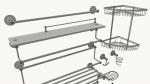 Bathroom Accessory Set Shelf Hanger