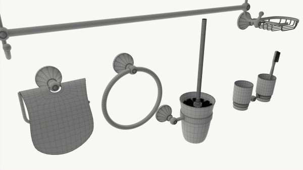 Bathroom Accessory Set Shelf Hanger