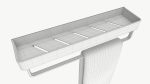 Bathroom shelf with rack and towel