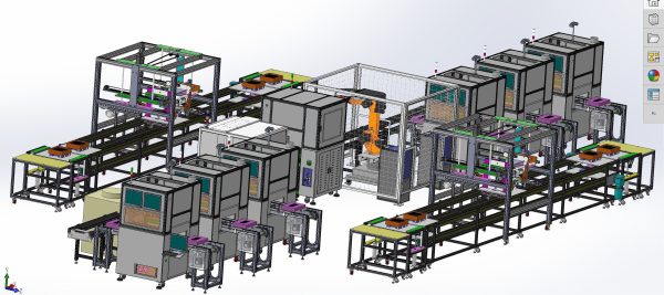 Battery laser welding machine production line