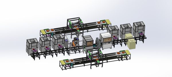 Battery laser welding machine production line