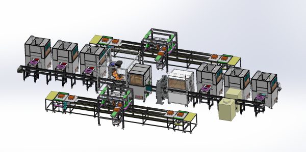 Battery laser welding machine production line