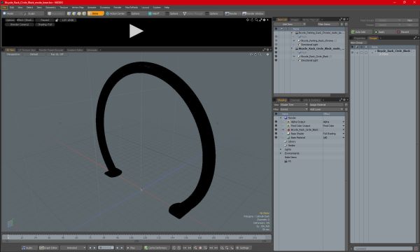 Bicycle Rack Circle Black