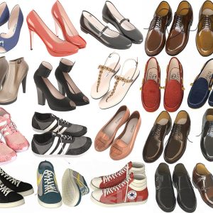 Big set of shoes