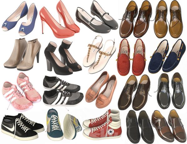 Big set of shoes