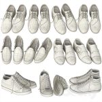 Big set of shoes
