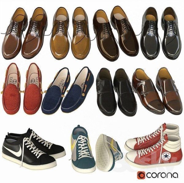 Big set of shoes