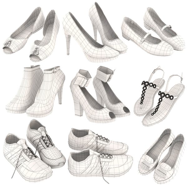Big set of shoes