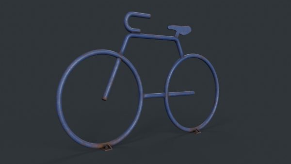 Bike Rack 25 PBR Game Ready Low-poly