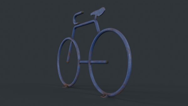 Bike Rack 25 PBR Game Ready Low-poly
