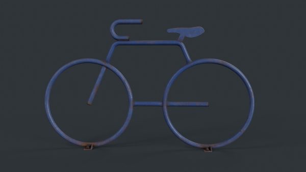 Bike Rack 25 PBR Game Ready Low-poly