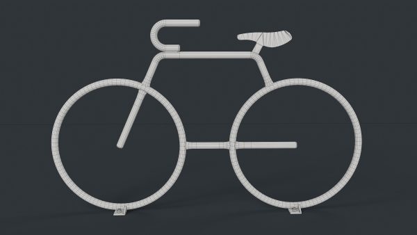 Bike Rack 25 PBR Game Ready Low-poly