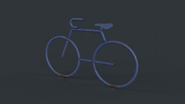 Bike Rack 25 PBR Game Ready Low-poly