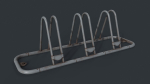 Bike Rack 6 PBR Game Ready