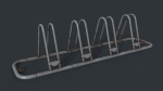 Bike Rack 6 PBR Game Ready
