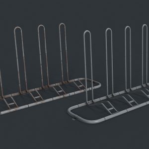 Bike Rack 8 PBR Game Ready