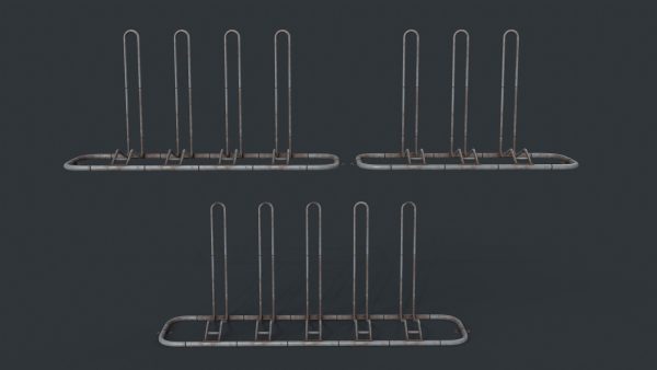 Bike Rack 8 PBR Game Ready