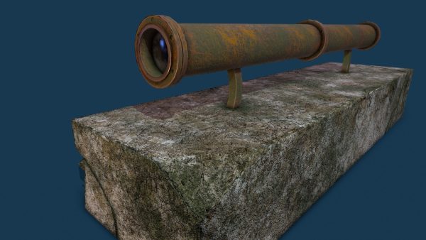 Binocular lowpoly Game model