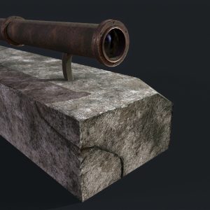 Binocular lowpoly Game  model