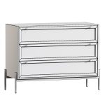 Black rattan chest of drawers