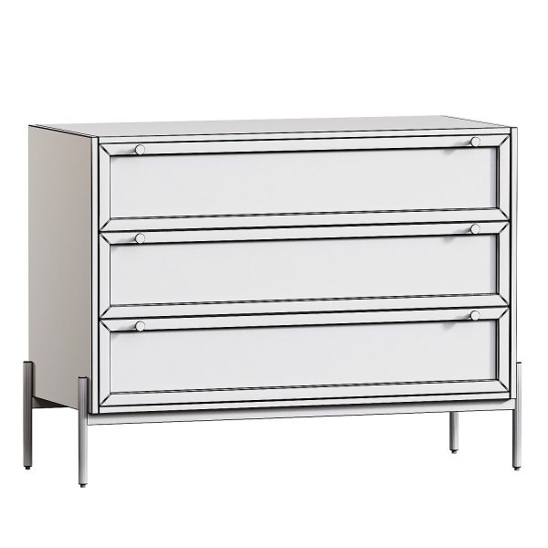 Black rattan chest of drawers