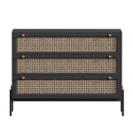 Black rattan chest of drawers