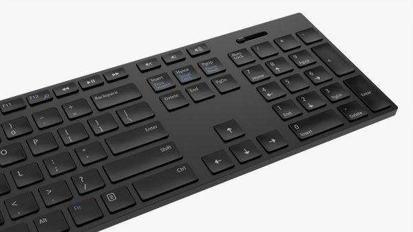 Black wireless keyboard