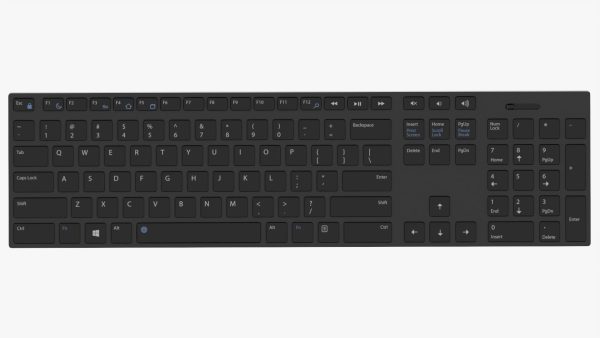 Black wireless keyboard