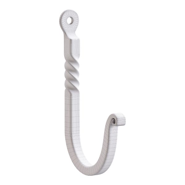 Black Wrought Iron Wall Mount Hooks