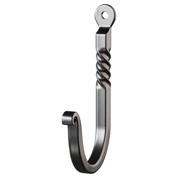 Black Wrought Iron Wall Mount Hooks