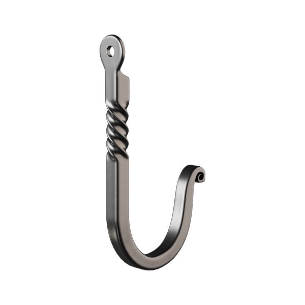 Black Wrought Iron Wall Mount Hooks