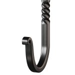 Black Wrought Iron Wall Mount Hooks