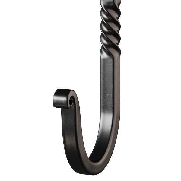 Black Wrought Iron Wall Mount Hooks