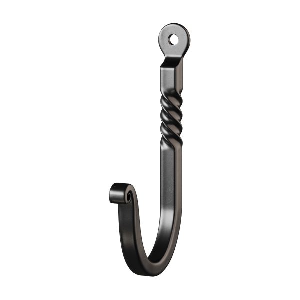 Black Wrought Iron Wall Mount Hooks