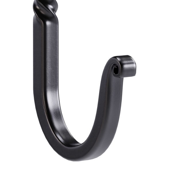 Black Wrought Iron Wall Mount Hooks