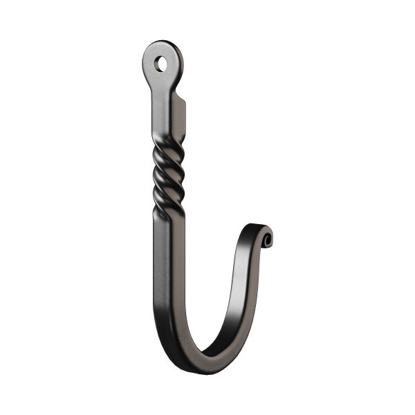 Black Wrought Iron Wall Mount Hooks