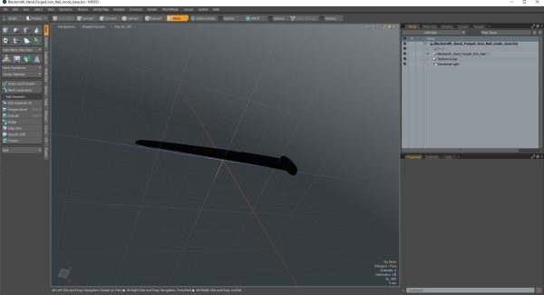 Blacksmith Hand Forged Iron Nail