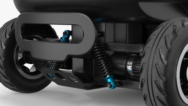Blue Delivery Robot Kiwibot Rigged for Cinema 4D