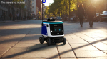 Blue Delivery Robot Kiwibot Rigged for Cinema 4D
