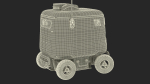 Blue Delivery Robot Kiwibot Rigged for Cinema 4D