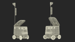 Blue Delivery Robot Kiwibot Rigged for Cinema 4D