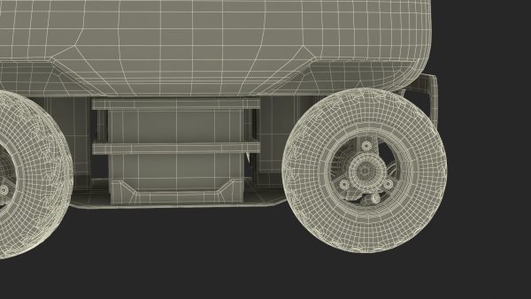 Blue Delivery Robot Kiwibot Rigged for Cinema 4D