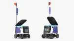Blue Delivery Robot Kiwibot Rigged for Cinema 4D