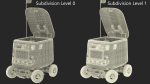 Blue Delivery Robot Kiwibot Rigged for Cinema 4D
